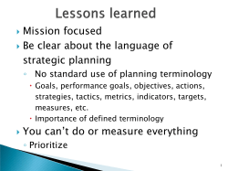 Strategic Planning- Panel and Discussion- #3