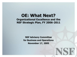OE: What Next?