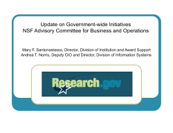 Update on Government-wide Initiatives
