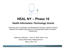 Applicant Conference Presentation