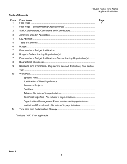 Revised Forms to Include Year Four on Budget, Form 6