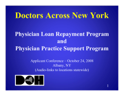 Applicant Conference Slides