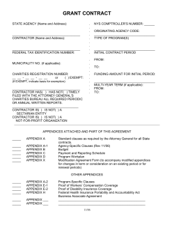Grant Contract