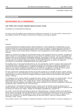 Llei 17/2015, del 21 de juliol, d'igualtat efectiva de dones i homes.