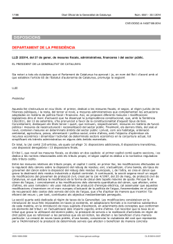 DOGC n m. 6551 del 30 de gener del 2014