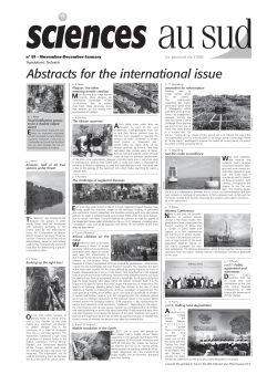 Sciences au Sud n&deg;81 - Abstract ( PDF , 221 Ko)