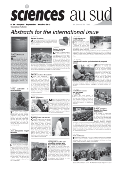 Sciences au Sud n&deg;80 - Abstract ( PDF , 427 Ko)