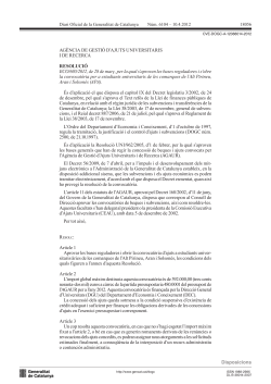 Convocat ria per a estudiants universitaris de les comarques de l'Alt Pirineu, Aran i Solson s (APA)