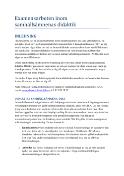 DISA - Examensarbeten inom samh lls mnenas didaktik (pdf)
