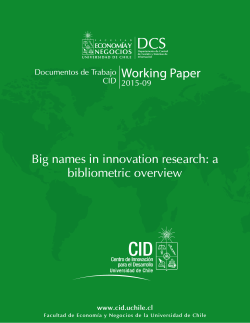 Big names in innovation research: a bibliometric overview