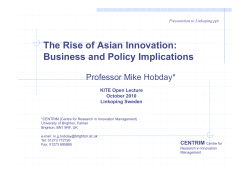 Michael Hobdays KITE Open Lecture den 7 november 2010