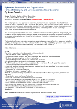 Anna Grandori s KITE Open Lecture 29 April 2012