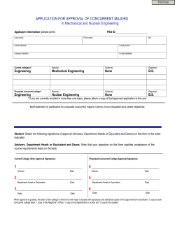 MNE Concurrent Majors Form
