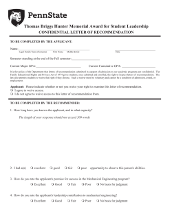 Hunter Recommendation