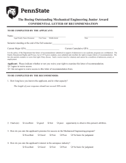Boeing Recommendation