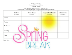 March 16, 2015 - March 20, 2015