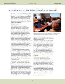 Appendix: Expert Evaluations and Assessments