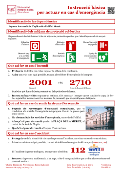 Instrucci b sica per actuar en cas d'emerg ncia