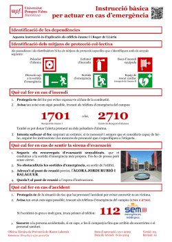 Instrucci b sica per actuar en cas d'emerg ncia
