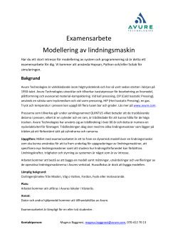 Modellering av lindningsmaskin