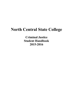 Criminal Justice Practicum Handbook 2015