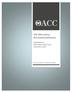 OACC SSI Allocation Recommendations_December 2013