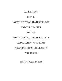 NCSC-NCSFA-AAUP CBA