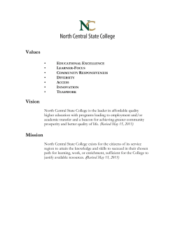 Values, Vision, Mission Statement