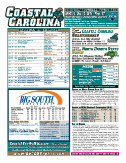 Coastal Carolina Game Notes