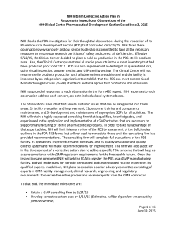 NIH&rsquo;s plan to address the deficiencies