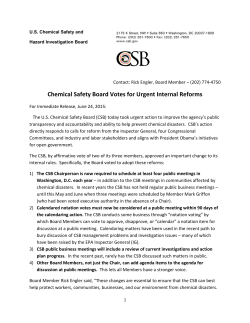 the CSB notes