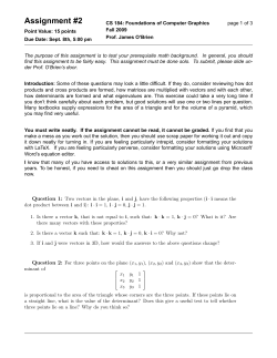 Assignment 2: Math Review