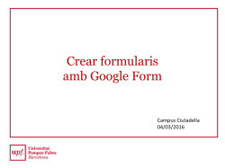 Com crear formularis amb Google Drive