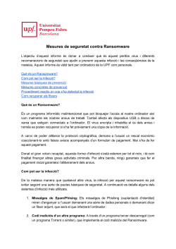 Informe sobre Ransomware (Virus que encripta fitxers)