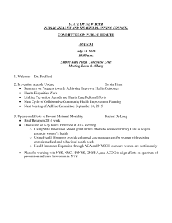 Public Health Committee Agenda