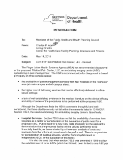 Revised CON 151008 B Pittsford Pain Center LLC Exhibit