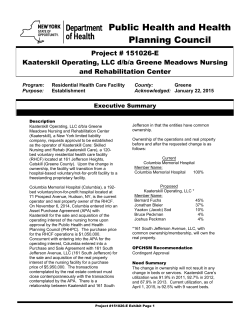 151026 E Kaateerskil Operating, LLC d/b/a Greene Meadows Nursing and Rehabilitation Center