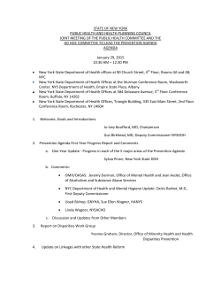 Joint Meeting of the Public Health Committee and the Ad Hoc Committee to Lead the Prevention Agenda Agenda