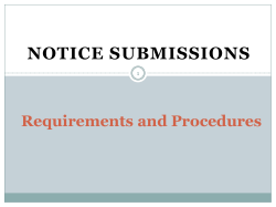 Notice Submissions Overview