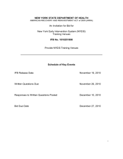 Invitation for Bid Proposals