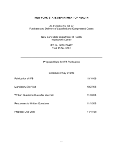 Invitation for Bids - Purchase and Delivery of Liquefied and Compressed Gases