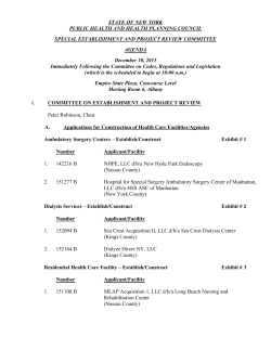 Agenda - Special Establishment and Project Review Committee