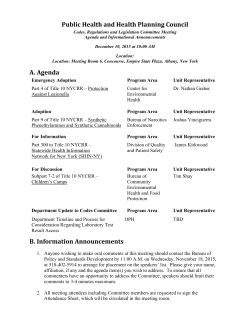 Agenda - Code Committee
