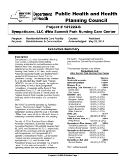 CON 141223 B Sympaticare, LLC d/b/a Summit Park Nursing Care Center