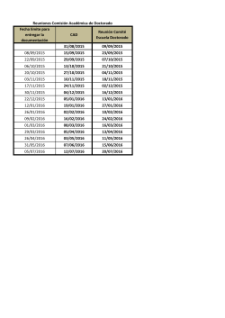 Calendario de reuniones CAD 2015-2016