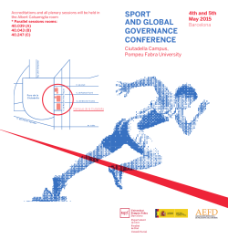 "Congr s Sport and Global Governance "
