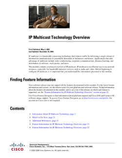 IP Multicast Technology Overview