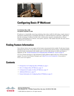Configuring Basic IP Multicast