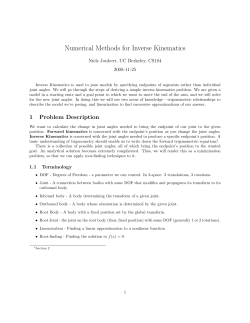 Inverse Kinematics Handout