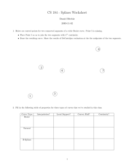 Splines Worksheet